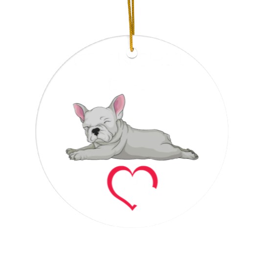 Frenchie Dad Classic Ceramic Ornaments