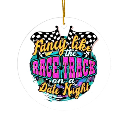Fancy Like The Race Track On A Date Night Vintage Ceramic Ornaments