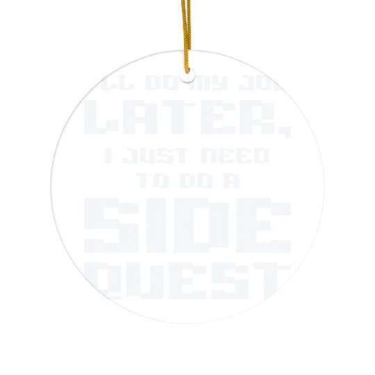 Procrastinating Panda Lover Side Quest Panda Ceramic Ornaments