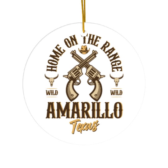 Amarillo Texas wild west town Ceramic Ornaments