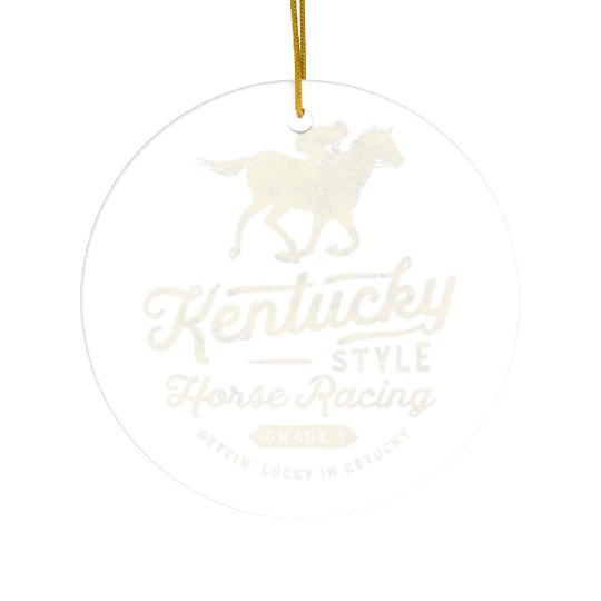 Funny Derby Day Kentucky style horse racing T Shi Ceramic Ornaments