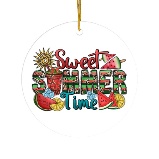 Sweet Summer Time Ceramic Ornaments