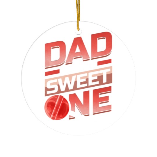 Dad Of The Sweet One Lollipop Ceramic Ornaments