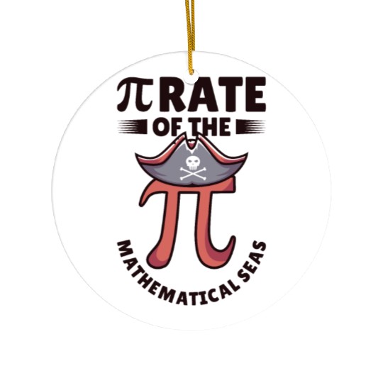 Pi Day Pirate Mathematician Pi Symbol Number Math Ceramic Ornaments