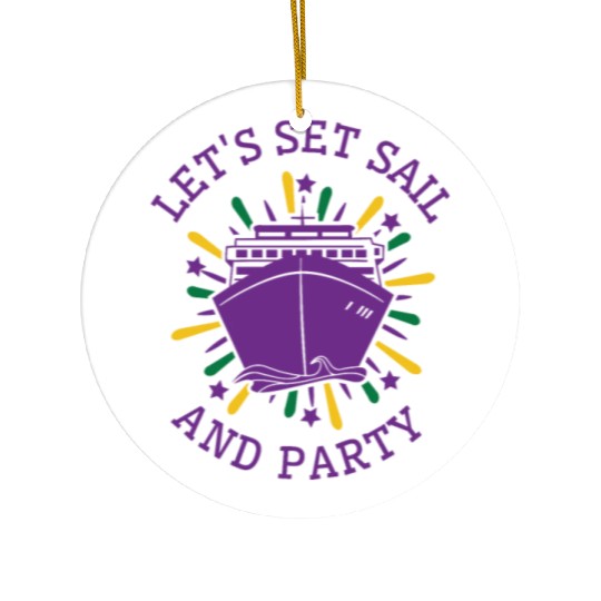 Mardi Gras Cruise Ship Carnival Cruising Party Ceramic Ornaments