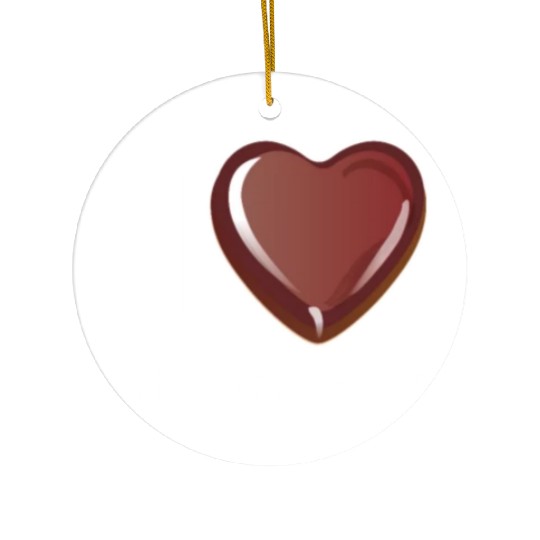 I Love Chocolate Ceramic Ornaments