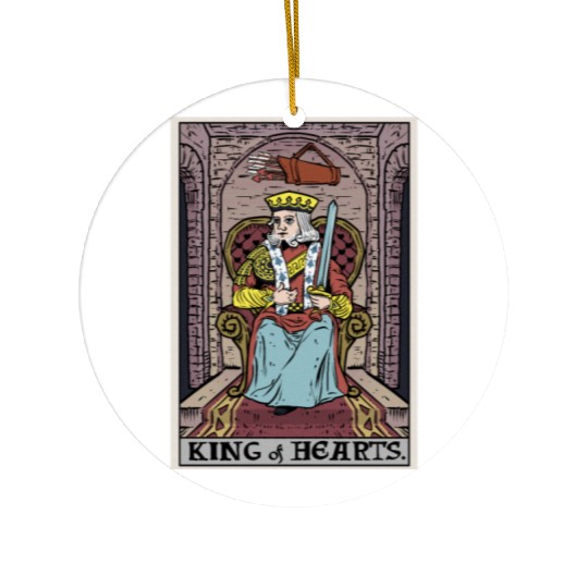 King of Hearts Tarot Card Ceramic Ornaments