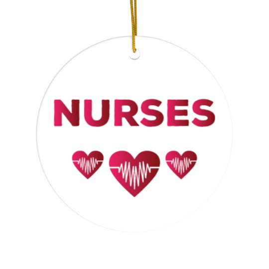 Funny Cardiac Nurse Saying Ceramic Ornaments