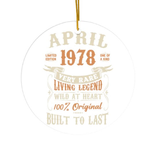 April 1978 Birthday Surprise Ceramic Ornaments