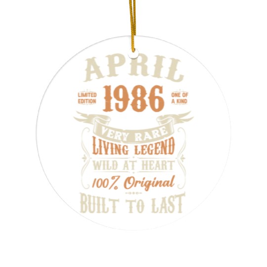 April 1986 Birthday Surprise Ceramic Ornaments