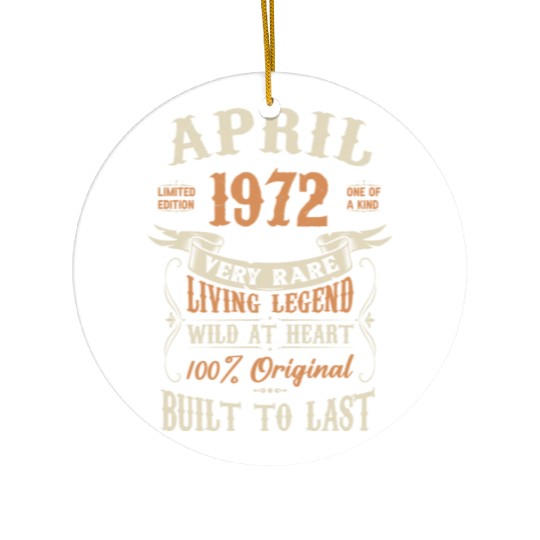 April 1972 Birthday Surprise Ceramic Ornaments