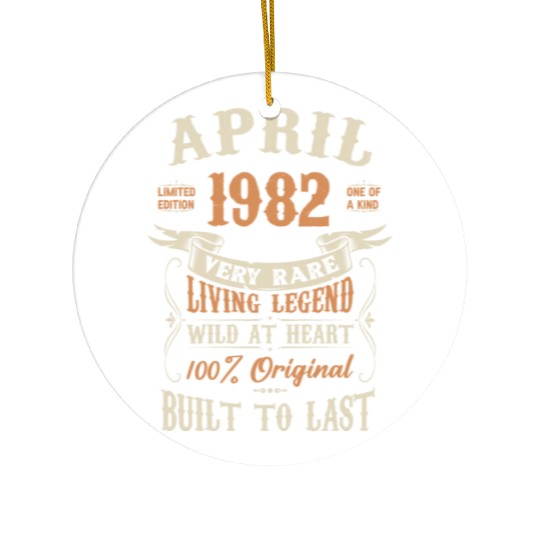 April 1982 Birthday Surprise Ceramic Ornaments