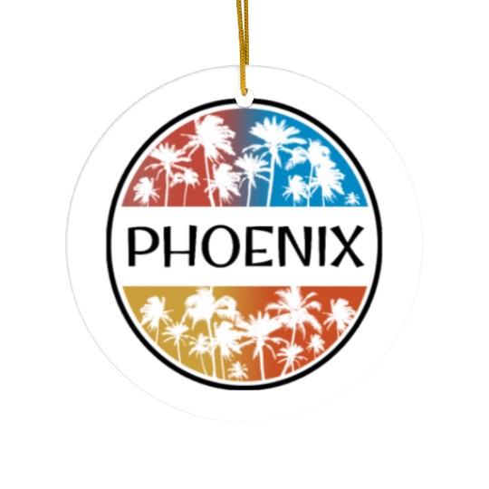 Phoenix Arizonna Palm Tree Stylish Vacation Ceramic Ornaments