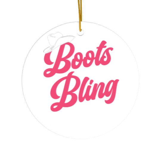 Boots And Bling It's A Cowgirl Thing Ceramic Ornaments
