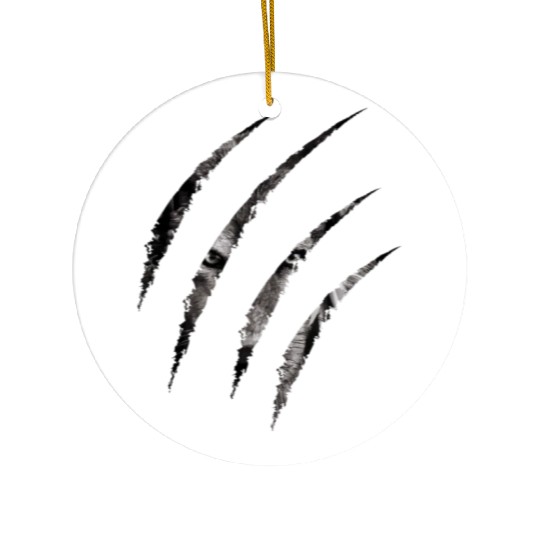 claws mark | Pack of Alpha Wolf were here Ceramic Ornaments