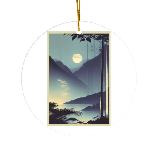 Enchanting Rainforest Night Ceramic Ornaments