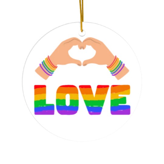 Pride LGBTQ. Statement Ceramic Ornaments