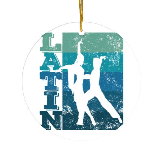 Latin Dance Couple Retro Dancer Ceramic Ornaments