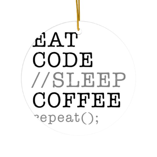 Computer Science Python Programmer Eat Code Sleep Ceramic Ornaments