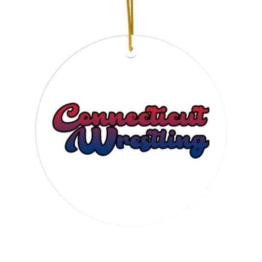Connecticut Wrestling Ceramic Ornaments