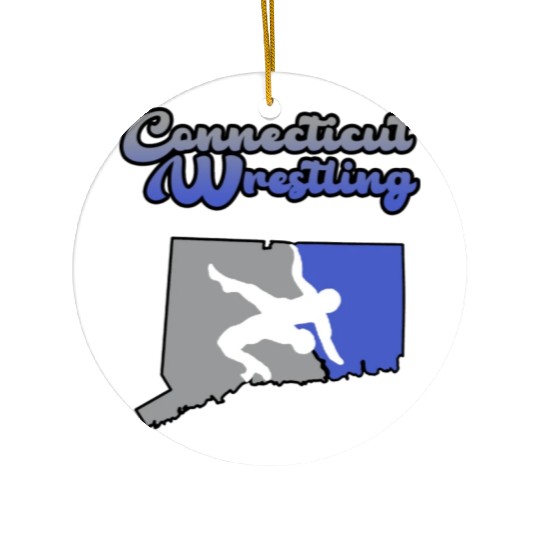 Connecticut Wrestling Ceramic Ornaments