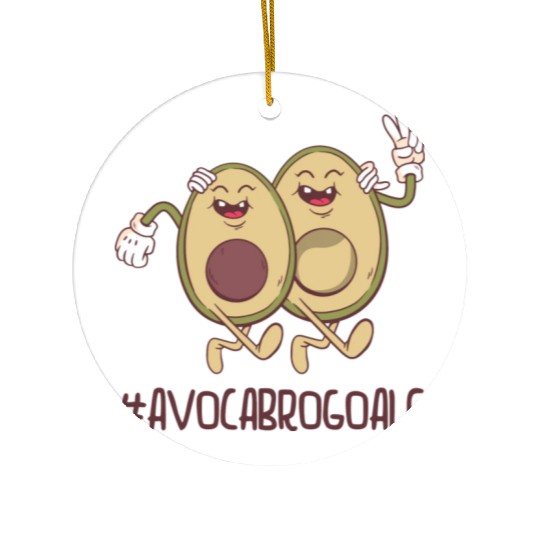 Sibling Big Brother Avocado Goals Hilarious Puns Ceramic Ornaments