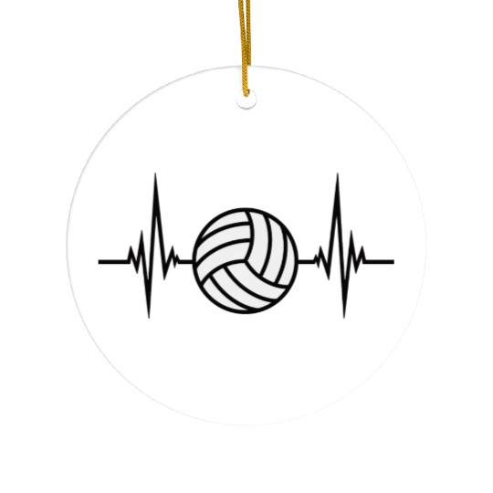 Rash Pulse Frequency Heart Beat Cool Volleyball Ceramic Ornaments
