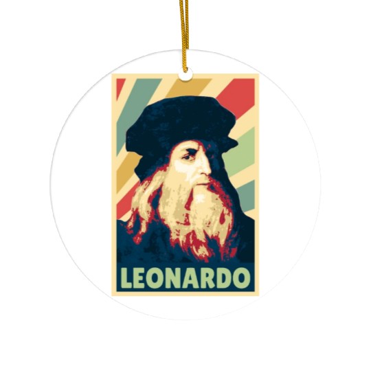 Leonardo Da Vinci Vintage Colors Ceramic Ornaments