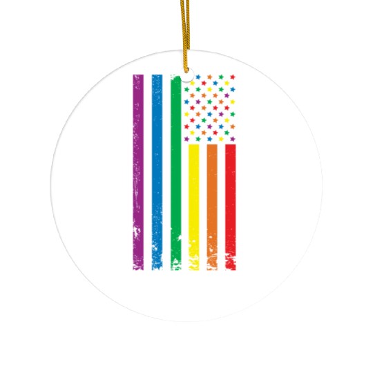 California Pride Month Pride Flag LGBT Community L Ceramic Ornaments