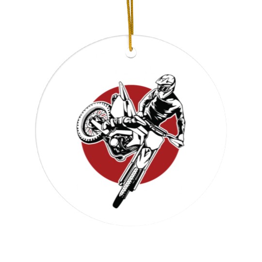 Motocross Racing Team Ceramic Ornaments