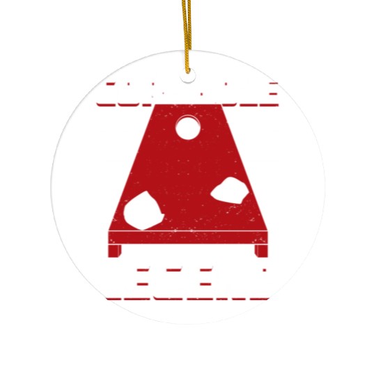 Cornhole Legend Bean Bag Toss Player Gift Ceramic Ornaments