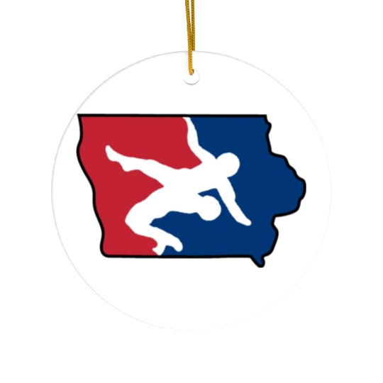 Iowa Wrestling Ceramic Ornaments