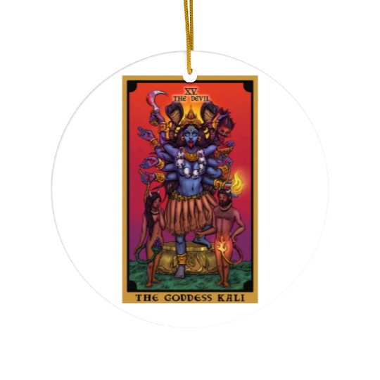The Goddess Kali in The Devil Tarot Card Ceramic Ornaments