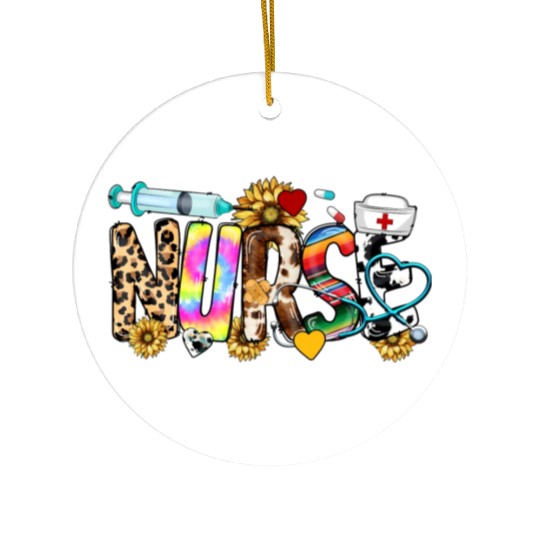 Registered Nurse Nursing School Nurse Week Leopard Ceramic Ornaments