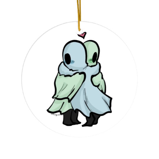 Ghost Hug (Left Chest) Ceramic Ornaments