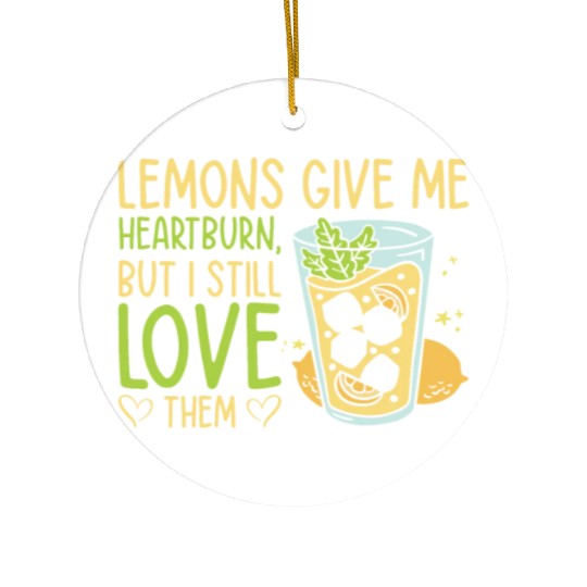 Lemon Fruit Lemonade Citrus Ceramic Ornaments