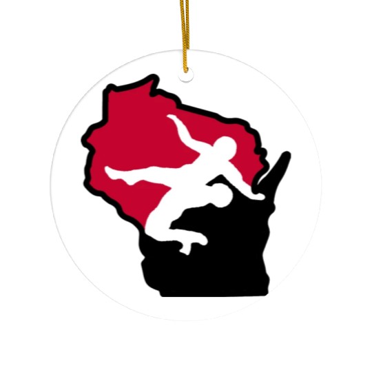 Wisconsin Wrestling Ceramic Ornaments