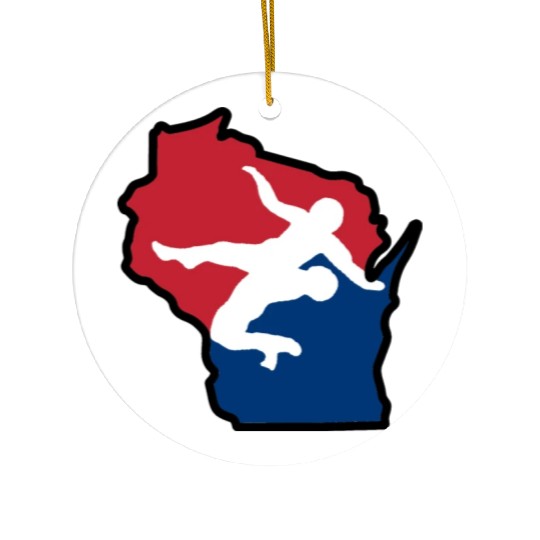 Wisconsin Wrestling Ceramic Ornaments