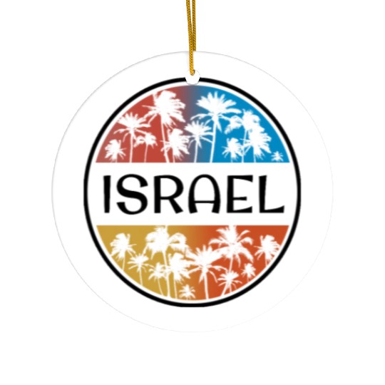 Israel Palm Tree Stylish Vacation Souvenir Ceramic Ornaments
