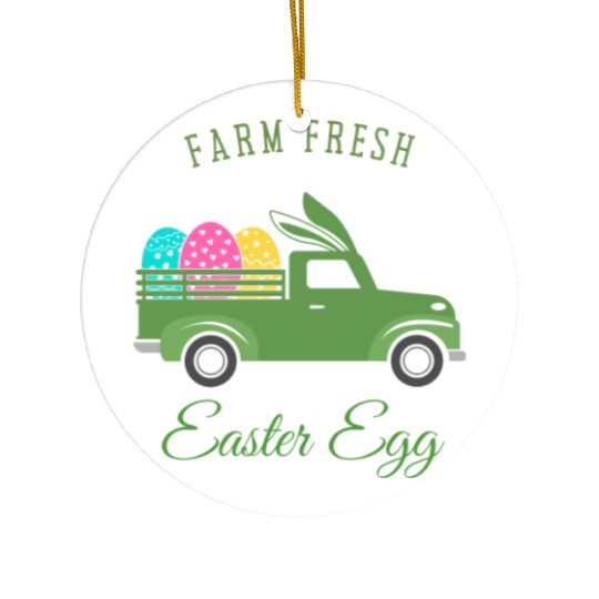 Farm Fresh Easter Day Ceramic Ornaments
