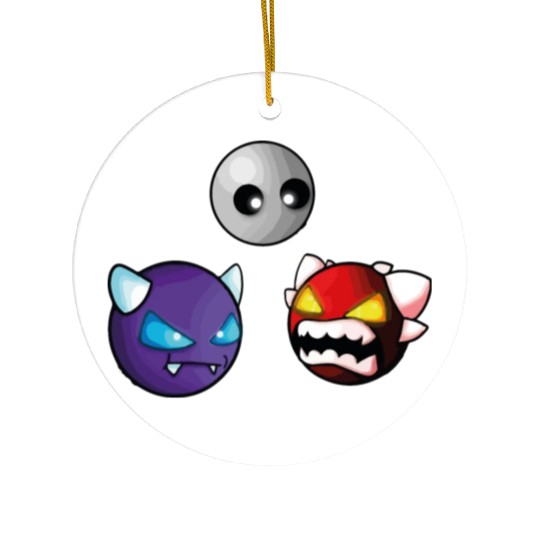 geometry dash insane game Ceramic Ornaments