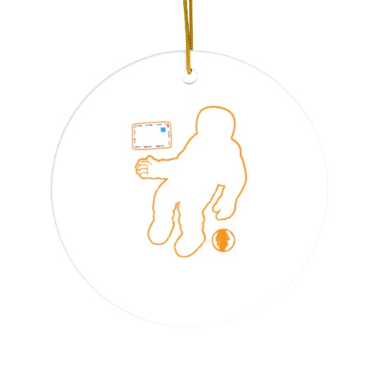 First Courier On Mars Postal Worker Mail Escort Ceramic Ornaments