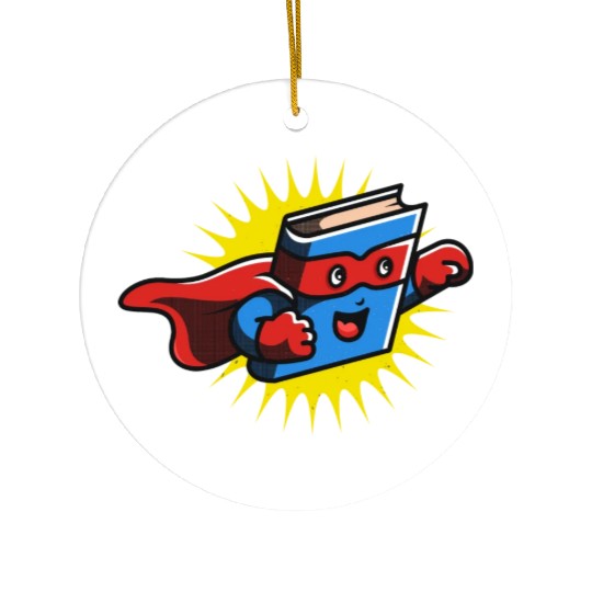 Book Hero Reading Book Lover Comic Book Comics Ceramic Ornaments