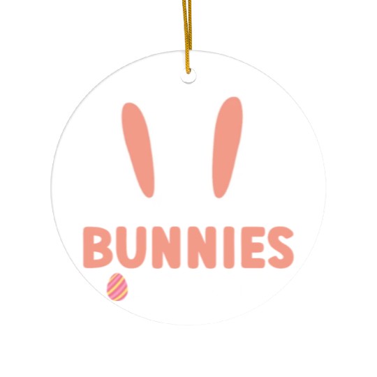 Bunnies Don't Judge - Atheism Easter Ceramic Ornaments
