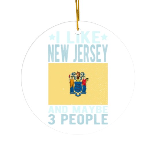 New Jersey Flag US State Ceramic Ornaments
