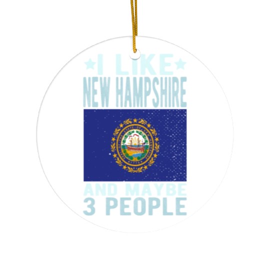 New Hampshire Flag US State Ceramic Ornaments
