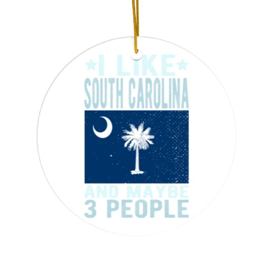 South Carolina Flag US State Ceramic Ornaments