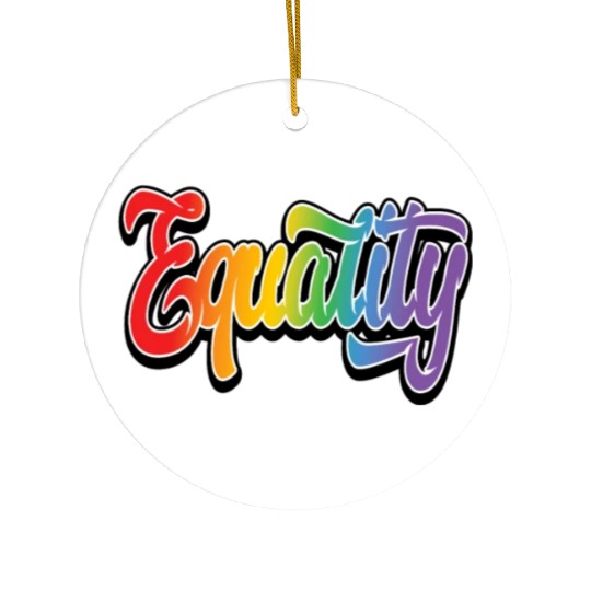 LGBT Pride Rainbow Flag Equality Ceramic Ornaments