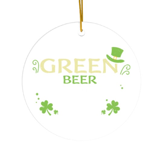 Green beer and shamrocks Ceramic Ornaments