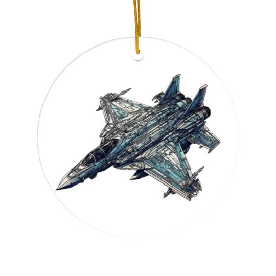 FIghter jet Ceramic Ornaments